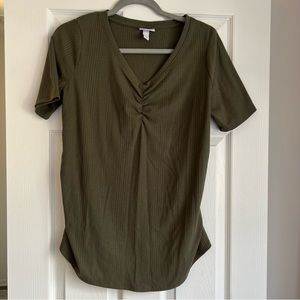 Isabel Maternity green short sleeve short, medium